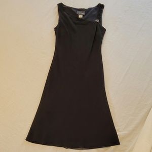 Black dress with Rhinestone Brooch